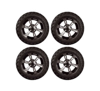 14" Colossus Wheels & 23x10-14 All Terrain Golf Cart Tires- Set of 4 - 3 Guys Golf Carts