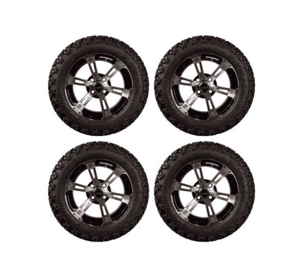 14" Colossus Wheels & 23x10-14 All Terrain Golf Cart Tires- Set of 4 - 3 Guys Golf Carts