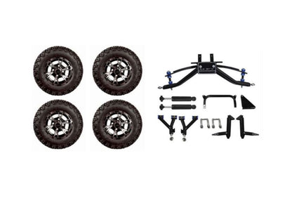 Lift Kit Combo with 10" Flash Wheels & Tires for Yamaha Drive/G29 Golf Carts - 3 Guys Golf Carts