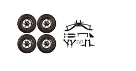 Lift Kit Combo with 12" Flash Wheels & Tires for Yamaha Drive/G29 Golf Carts - 3 Guys Golf Carts