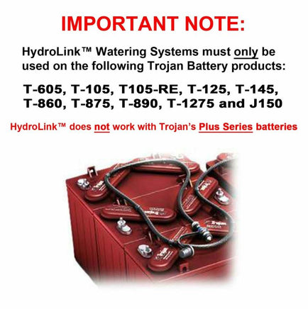 Trojan Battery Watering Kit with Hand Pump for 48V Golf Carts with 8V Batteries - 3 Guys Golf Carts