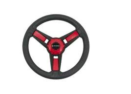 Gussi Model Black & Red Steering Wheel for Club Car DS Golf Carts 1982+ - 3 Guys Golf Carts