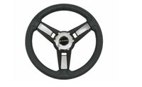 Gussi Model Black & Chrome Steering Wheel for Club Car Precedent Golf Carts - 3 Guys Golf Carts