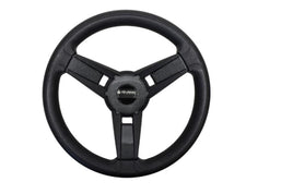 Gussi Model Black & Carbon Fiber Steering Wheel for Club Car DS Golf Carts 1982+ - 3 Guys Golf Carts