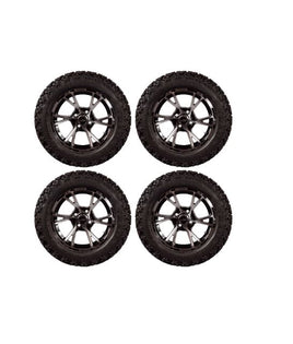 14" Flash Wheels & 23x10-14 All Terrain Golf Cart Tires- Wheel & Tire Set of 4 - 3 Guys Golf Carts