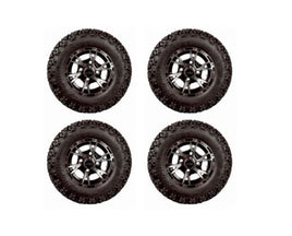 10" Flash Wheels & 22x11-10 All Terrain Golf Cart Tires- Set of 4 - 3 Guys Golf Carts