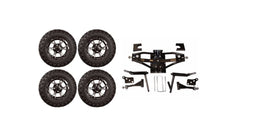 Lift Kit Combo with 12" Flash Wheels for Club Car DS Golf Carts 1984-2003 - 3 Guys Golf Carts