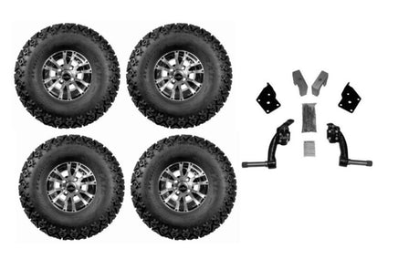 6" Spindle Lift Kit Combo for STAR, ZONE, and FAIRPLAY Golf Carts 2005-2009 with 10" Wolverine wheels. - 3 Guys Golf Carts