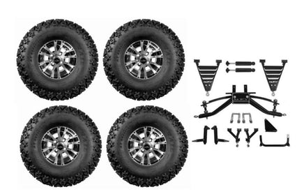 Deluxe Heavy Duty 6" Lift Kit Combo for Yamaha Drive with 10" Wolverine - 3 Guys Golf Carts