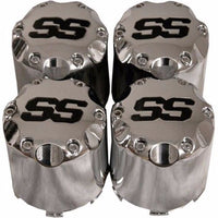 SS Chrome Center Caps- Snap-on Style for 8" Golf Cart Wheels - 3 Guys Golf Carts