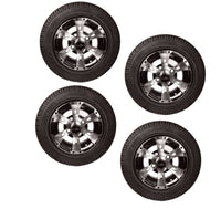Colossus 10" Machined Face Golf Cart Wheels & Tires- Set of 4 - 3 Guys Golf Carts