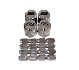 SS Center Cap & Lug Nut Set for Club Car and EZGO Golf Carts - 3 Guys Golf Carts