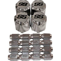 SS Center Cap & Metric Lug Nut Set for Yamaha & STAR Golf Carts - 3 Guys Golf Carts