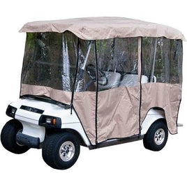 Universal Tan 4 Passenger Vinyl Enclosure Cover For Golf Carts with 80"  top - 3 Guys Golf Carts