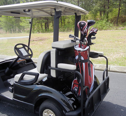 2 in 1 Combo Seat Kit & Golf Bag Carrier- White for Club Car Precedent Golf Carts 2004+ - 3 Guys Golf Carts