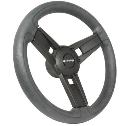 Black & Carbon Fiber Steering Wheel for Club Car Precedent Golf Carts 2004+ - 3 Guys Golf Carts