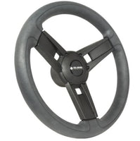 Black & Carbon Fiber Steering Wheel for Yamaha G16- Drive II Golf Carts - 3 Guys Golf Carts