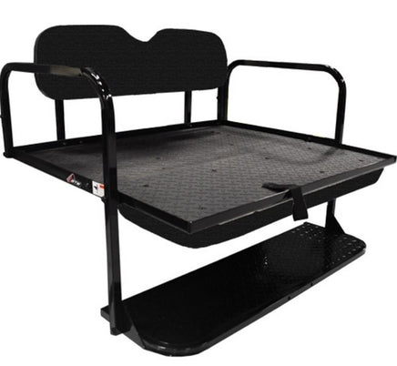 Rear Seat Kit- Black for Club Car Precedent Golf Carts 2004+ - 3 Guys Golf Carts