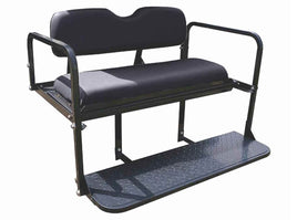 Rear Seat Kit- Black for Club Car Precedent Golf Carts 2004+ - 3 Guys Golf Carts