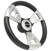 Gussi Black/Brushed Aluminum Steering Wheel for EZGO & STAR Golf Carts - 3 Guys Golf Carts