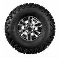 Set of Wolverine 10" Golf Cart Wheels & All Terrain Tires- 22x11-10 - 3 Guys Golf Carts